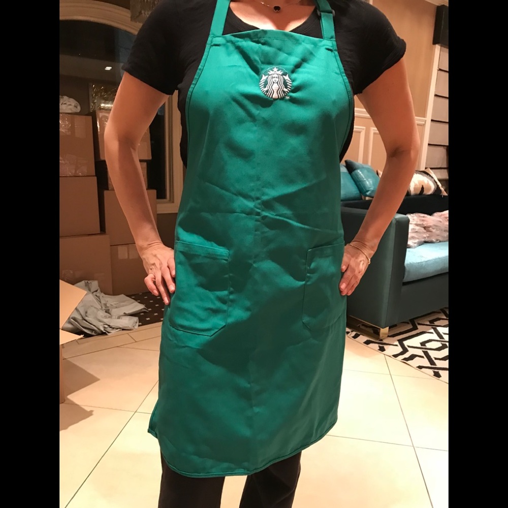 BRAND NEW ADULTS STARBUCKS APRON WITH TWO POCKETS